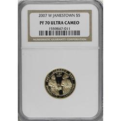 2007-W $5 Jamestown Deep Cameo PR70 NGC