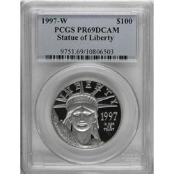 1997-W P$100 One-Ounce Platinum Eagle Deep Cameo PR69 P