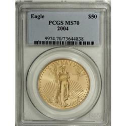 2004 G$50 One-Ounce Gold Eagle MS70 PCGS