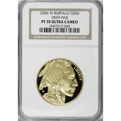 2006-W $50 Buffalo One-Ounce Gold Deep Cameo PR70 NGC