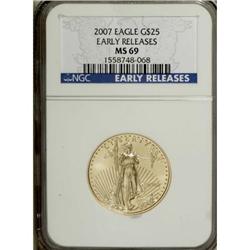 2007 $25 Half-Ounce American Gold Eagle MS69 NGC