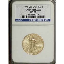 2007 $25 Half-Ounce American Gold Eagle MS69 NGC