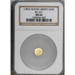 Undated 25C Liberty Round 25 Cents, BG-221, R.3, MS64