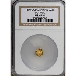 1880 25C BG-799 X MS65 NGC