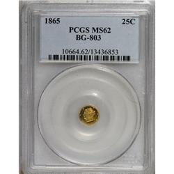 1865 25C Liberty Round 25 Cents, BG-803, High R.5, MS6