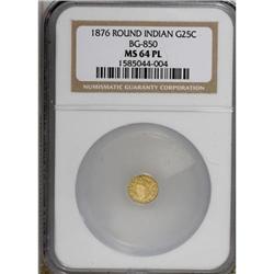 1876 25C BG-850 MS64 NGC