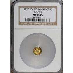 1876 25C BG-879 MS65 NGC