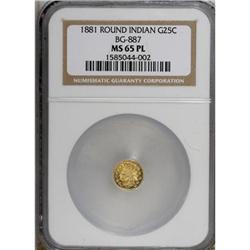1881 25C BG-887 MS65 NGC