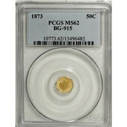 1873 50C Liberty Octagonal 50 Cents, BG-915, Low R.4,