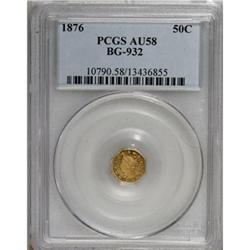 1876 50C Liberty Octagonal 50 Cents, BG-932, High R.4,