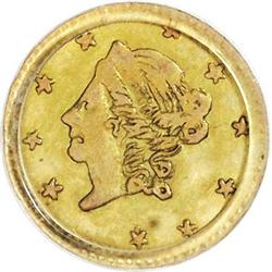 1869 50C Liberty Round 50 Cents, BG-1009, R.5, MS62 PC