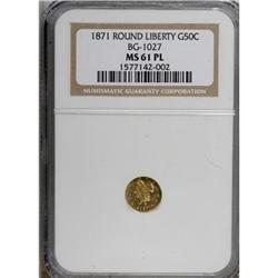 1871 50C BG-1027 MS61 NGC