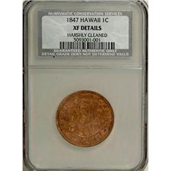 1847 1C Hawaii Cent XF40 CSN