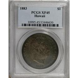 1883 $1 Hawaii Dollar XF45 PCGS