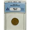 Image 1 : 1917 1C Brown MS63 ANACS