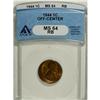 Image 3 : 1944 1C Red and Brown MS64 ANACS
