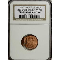 1999 1C Red MS63 NGC