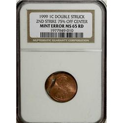 1999 1C Red MS65 NGC