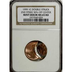 1999 1C Red MS65 NGC