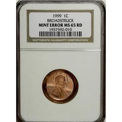 1999 1C Red MS65 NGC