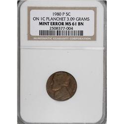 1980-P 5C MS61 NGC