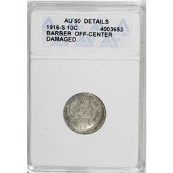 1916-S 10C AU50 ANACS