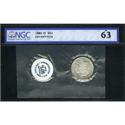 1881-O $1 MS63 NGC