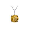 Genuine 3.6 ctw Citrine Necklace 14KT White Gold - REF-28N9R