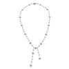 Natural 1.27 CTW Diamond & Princess Diamond Necklace 18K White Gold - REF-307H8W