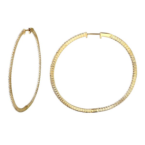Natural 1.28 CTW Diamond Earrings 14K Yellow Gold - REF-144Y2N