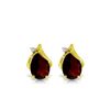 Image 1 : Genuine 4.06 ctw Garnet & Diamond Earrings 14KT Yellow Gold - REF-49T3A