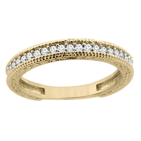 0.15 CTW Diamond Ring 14K Yellow Gold - REF-41X3M