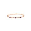 Image 1 : Genuine 2.96 ctw Amethyst & Diamond Bracelet 14KT Rose Gold - REF-82W6Y