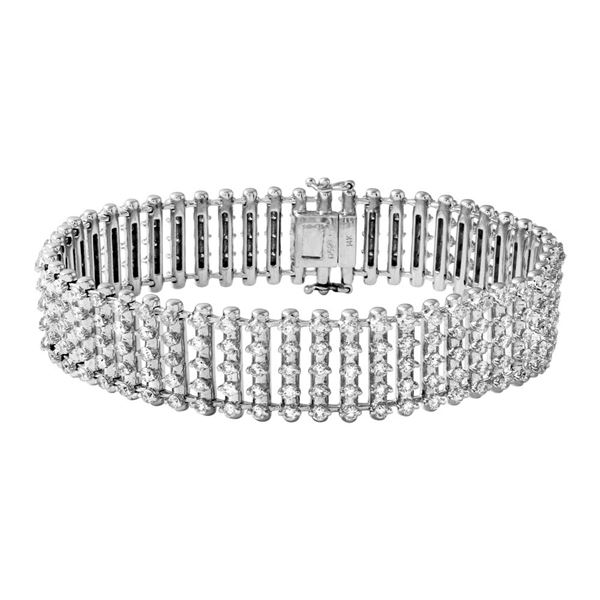 Natural 6.98 CTW Diamond Bracelet 14K White Gold - REF-687X6T