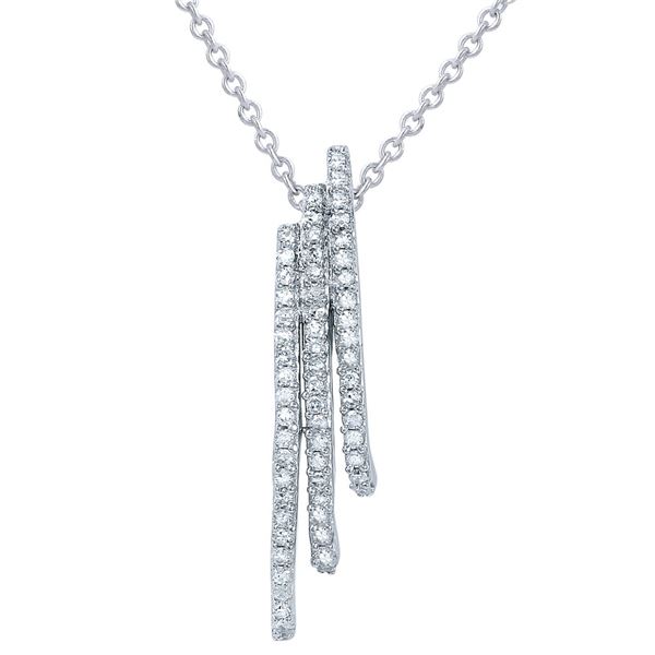 Natural 0.15 CTW Diamond Necklace 14K White Gold - REF-22H5W