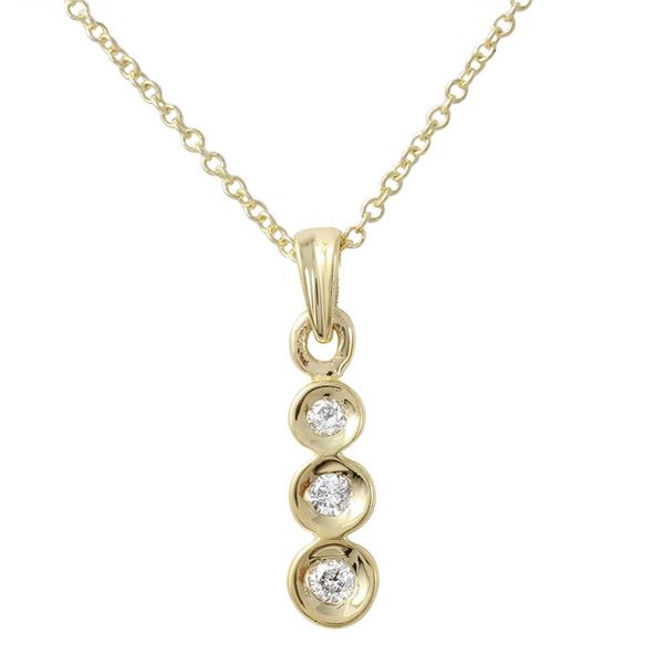 Natural 0.20 CTW Diamond & Pendant 14K Yellow Gold - REF-31M5F