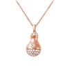 Image 1 : Natural 0.42 CTW Diamond Necklace 14K Rose Gold - REF-79X2T