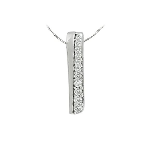 Natural 0.33 CTW Diamond Necklace 14K White Gold - REF-47Y7N