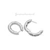 Image 3 : 0.72 CTW White Round Diamond Hoop Earring 14K White Gold - REF-118M2H