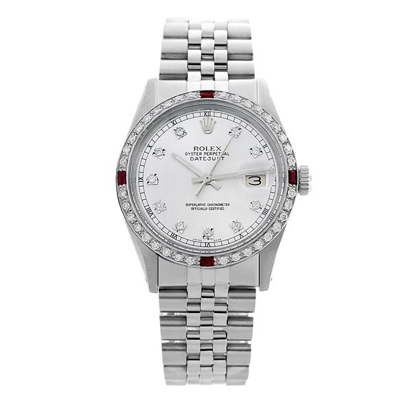 Rolex Pre-owned 36mm Mens White Stainless Steel