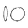 Image 1 : 1.68 CTW White Round Diamond Hoop  Earring 14K White Gold - REF-181N8A