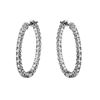 Image 3 : 1.79 CTW White Round Diamond Hoop Earring 14K White Gold - REF-190M9H