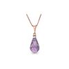 Image 1 : Genuine 2.3 ctw Amethyst & Diamond Necklace 14KT Rose Gold - REF-22H8X