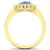 Image 2 : Natural 2.29 CTW Aquamarine & Diamond Ring 14K Yellow Gold - REF-45M2T