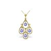Image 1 : Genuine 1.20 ctw Tanzanite Necklace 14KT Yellow Gold - REF-40M7T