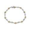Image 1 : Natural 2.46 CTW Diamond & Yellow Round Diamond Bracelet 14K Two Tone Yellow Gold - REF-172T8X