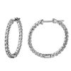 Image 1 : 1.79 CTW White Round Diamond Hoop Earring 14K White Gold - REF-190M9H