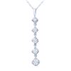 Image 1 : Natural 0.75 CTW Diamond Necklace 14K White Gold - REF-89W3H