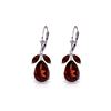 Image 1 : Genuine 13 ctw Garnet Earrings 14KT White Gold - REF-71K8V