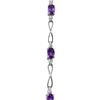 Image 1 : Genuine 1.16 ctw Amethyst & Diamond Bracelet 14KT White Gold - REF-62V3W